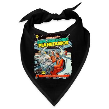 Comic, Comicstrip, 50er Jahre, Weltraum Abenteuer - Bandana - Schwarz - Vorne