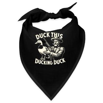 Duck Hunter, Duck This Ducking Duck, Waterfowl - Bandana - Schwarz - Vorne