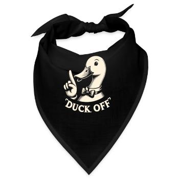 Duck Hunter Pun, Duck Off, Vintage Waterfowl Duck - Bandana - Schwarz - Vorne