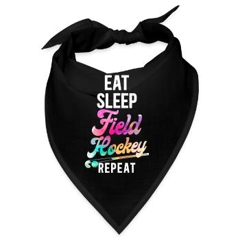 Field Hockey Eat Sleep Field - Bandana - Schwarz - Vorne