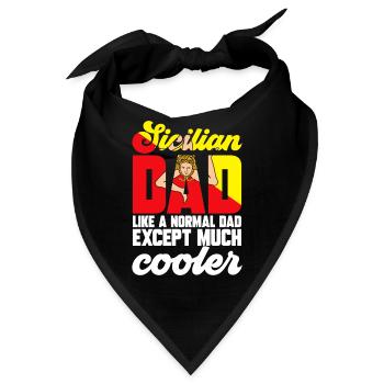 Sizilien Flagge Italien Sizilien - Bandana - Schwarz - Vorne