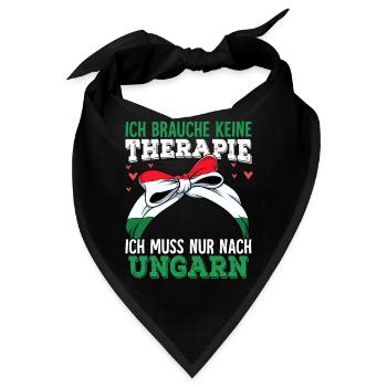 Ungarn - Bandana - Schwarz - Vorne