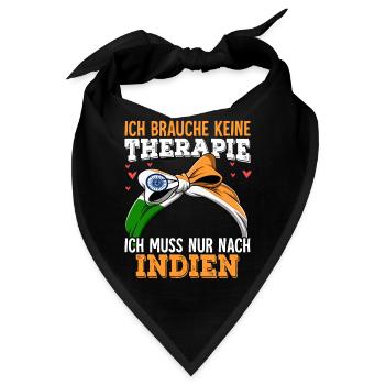 Indien - Bandana - Schwarz - Vorne