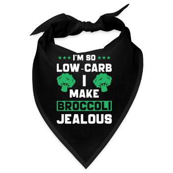 Low Carb Diät Motivation Zitat - Bandana - Schwarz - Vorne