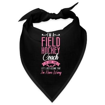 Field Hockey Coach I'm A Field - Bandana - Schwarz - Vorne
