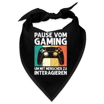 Video Spieler Pause vom Gaming Controller Video - Bandana - Schwarz - Vorne