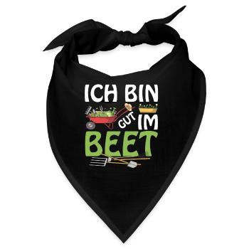 Ich Bin Gut Im Beet Gärtner - Bandana - Schwarz - Vorne