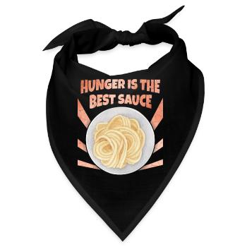 Nudeln, Spaghetti, Pasta lustiger Spruch - Bandana - Schwarz - Vorne