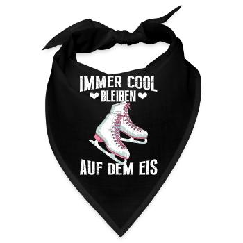 Eisläuferin Immer Cool Bleiben auf dem Eis - Bandana - Schwarz - Vorne