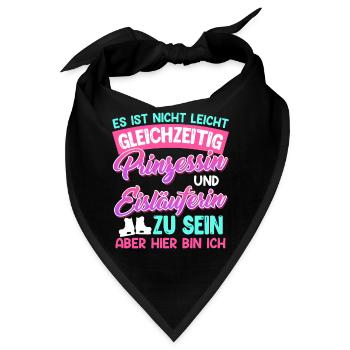 Eislaufen Nicht Leicht Prinzessin und Eisläuferin - Bandana - Schwarz - Vorne