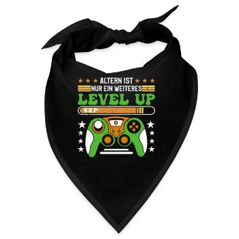 Retro Gamer B-day Altern ist ein weiterer Level Up - Bandana - Schwarz - Vorne