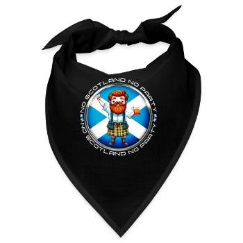 Kein Schottland Keine Partei Schottisch - Bandana - Schwarz - Vorne