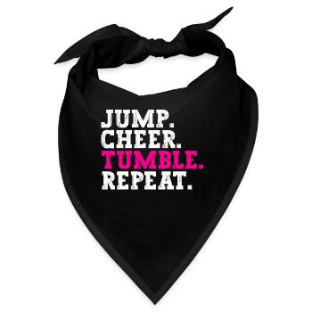 Cheerleadermädchen Cheerleading Jugend - Bandana - Schwarz - Vorne