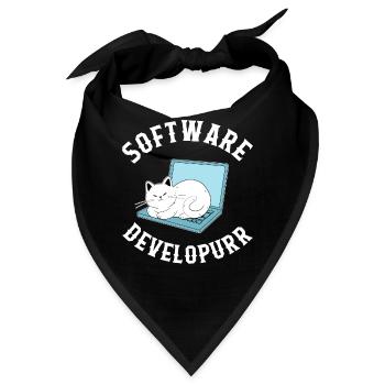 Programmierer-Hemd, Softwareentwickler-T-Shirt, Codierung - Bandana - Schwarz - Vorne