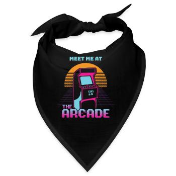 The Arcade Meet Me At Automat Retro - Bandana - Schwarz - Vorne