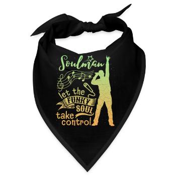 Soul Musik, Soul Music, Soul Sänger Spruch - Bandana - Schwarz - Vorne