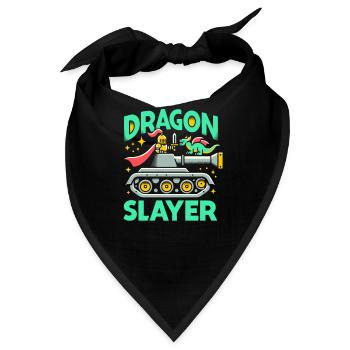 Dragon Slayer Knight Ren Faire LARP, Renaissance - Bandana - Schwarz - Vorne
