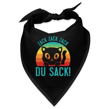 Gaming Katze Zack Zack Du Sack! Videospieler - Bandana - Schwarz - Vorne