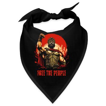 Befreie die Menschen und kämpfe für die Freiheit - Bandana - Schwarz - Vorne