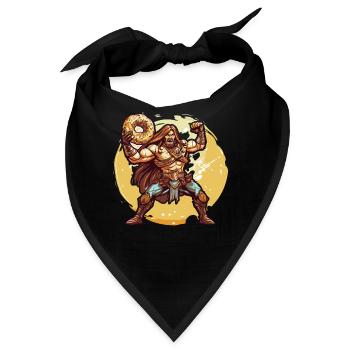Ein Barbar mit einem Donut - Bandana - Schwarz - Vorne