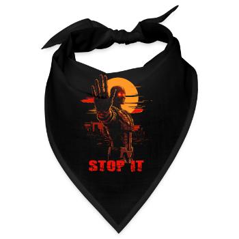 Hör auf damit, ein dystopischer Cyborg - Bandana - Schwarz - Vorne