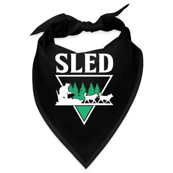 Mushing Hundeschlittenfahrt Musher - Bandana - Schwarz - Vorne