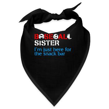 Baseball-Shirt, Baseball-Schwester, für die ich nur da bin - Bandana - Schwarz - Vorne