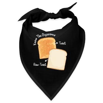 Toast Difference Brot Toast Frühstück - Bandana - Schwarz - Vorne