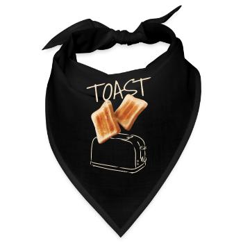 Toast Brot Toast Frühstück - Bandana - Schwarz - Vorne