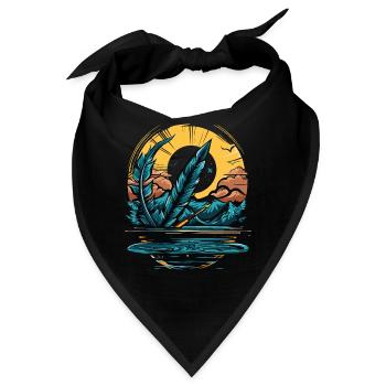 Die mächtige Feder des Schreibens - Bandana - Schwarz - Vorne
