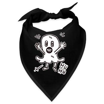 Halloween Geist Gespenst Mitternacht gruselig Kind - Bandana - Schwarz - Vorne