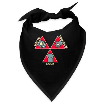 Rockpapierschere Handspiel Lustige Katzenkinder - Bandana - Schwarz - Vorne