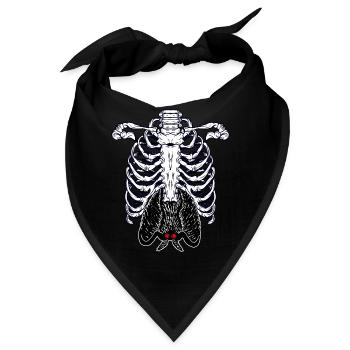 Mothman Skelett Kryptide Kryptozoologie - Bandana - Schwarz - Vorne