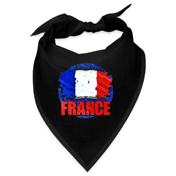 Frankreich - Bandana - Schwarz - Vorne