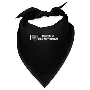 IT Support es hat einfach aufgehört zu - Bandana - Schwarz - Vorne