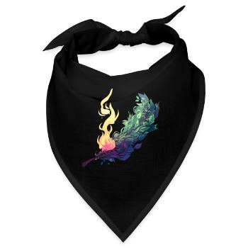 Smudge Sage Feather Spirituelle Hexerei - Bandana - Schwarz - Vorne