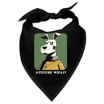 Ein wütender Hund mit Einstellung - Bandana - Schwarz - Vorne