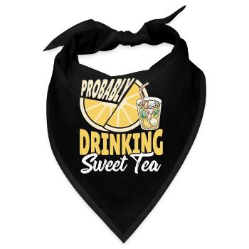 Süßer Tee Eistee Wahrscheinlich trinken Sie süßen - Bandana - Schwarz - Vorne