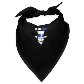 Weißer Hut Stolz: Team Blue Hackathon-Symbol - Bandana - Schwarz - Vorne