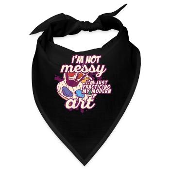 Ich bin kein unordentlicher Spaß Moderne Kunst Gemälde - Bandana - Schwarz - Vorne