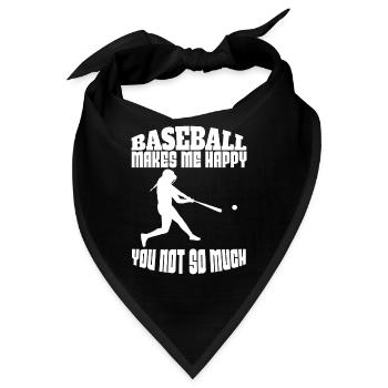 Baseball Baseballer Baseballspieler Baseballteam - Bandana - Schwarz - Vorne