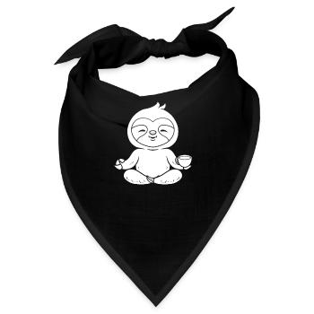 Faultier Yoga - Bandana - Schwarz - Vorne