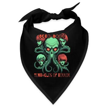 Tentakel des Schreckens: Oktopus Totenkopf - Bandana - Schwarz - Vorne