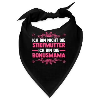 Stiefmutter Stiefmama Bonusmama - Bandana - Schwarz - Vorne