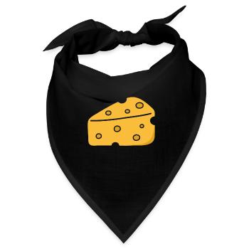Käse Käsekuchen Essen Geschenk - Bandana - Schwarz - Vorne