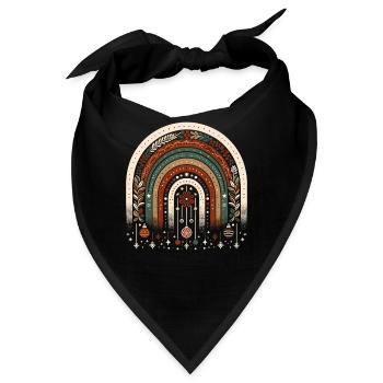Weihnachtskranz böhmischer Regenbogen Weihnachten - Bandana - Schwarz - Vorne