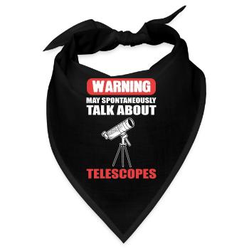 Teleskop-Warnung kann spontan über Teleskope - Bandana - Schwarz - Vorne