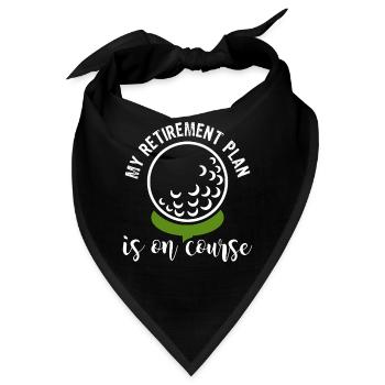 Mein Ruhestandsplan ist auf Kurs - Bandana - Schwarz - Vorne