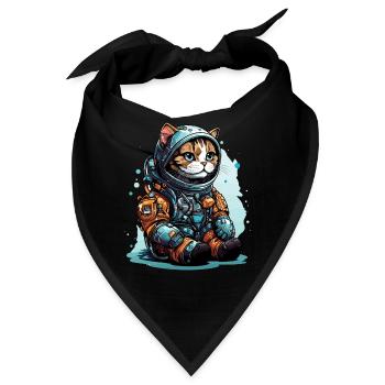 Cat Astronaut Helmet Space Explorer Astronauts Cat - Bandana - Schwarz - Vorne