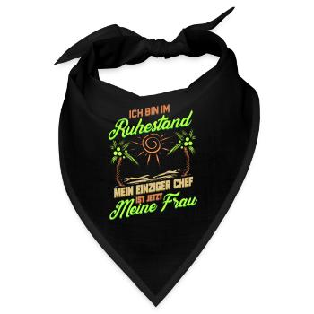 Ruhestand Lustig für Rentner Ehemann Opa Abschied - Bandana - Schwarz - Vorne